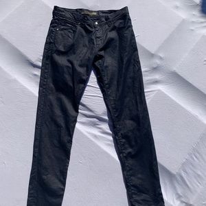 Zara men’s navy blue coated jeans